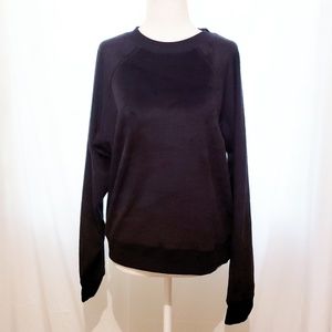 Topshop Black Furry Sweater Size 6 NWT